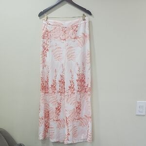 SHEIN Cream Tiered Maxi Pants Wide Leg